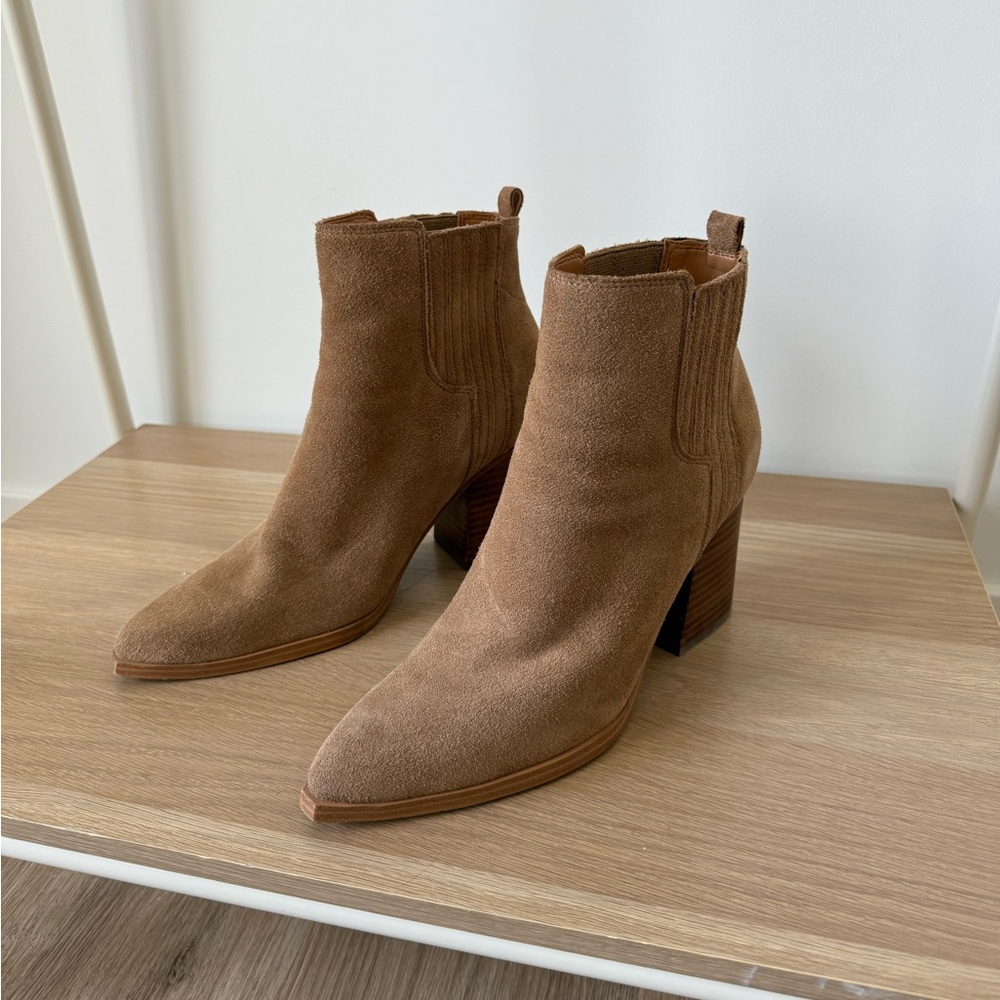 Mark Fisher LTD Oshay Pointed Toe Bootie Cognac Suede - 8.5M